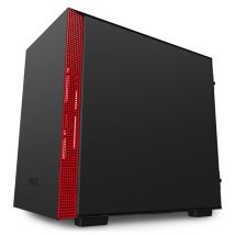 NZXT H210i Matte Black Red Mini Tower Noir, Rouge