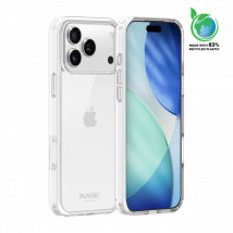 Funda híbrida invisible fabricada con un 83% de plástico reciclado para Apple iPhone 17 Pro Max, transparente - Nuevo