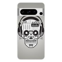Funda de silicona - Compatible con Google Pixel 8 Pro - diseño skull music - Nuevo
