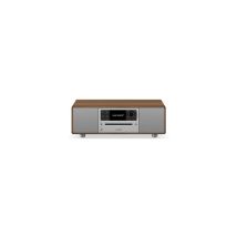 Mini HiFi connecté Sonoro Prestige Noyer Argent avec lecteur CD WiFi