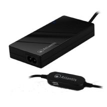Atlantis Land P008-SC-90SU adaptador e inversor de corriente Universal 90 W Negro - Nuevo