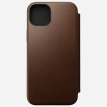 Nomad Modern Leather Folio coque de protection pour téléphones portables 17 cm (6.7 ) Marron Apple (brand) iPhone 15 Plus