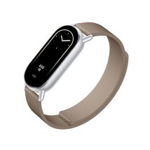 Bracelet en cuir pour Xiaomi Band 8/9 - Magnétique Brown