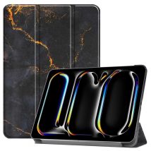 imoshion Coque tablette Design Trifold pour Apple iPad Pro 11 (2024) M4 - Black Marble