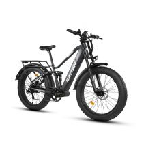 VTT électrique RATTAN Pathfinder Pro avec batterie 48 V 18 Ah, Shimano 7 vitesses - Gris