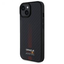 Funda Red Bull para iPhone 15 6.1 funda rígida negra Fibra de Carbono Power Bar MagSafe - Nuevo