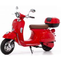 Retro50 - Scooter électrique 50cc - moteur 2900 W - batterie 72V 27Ah, rouge