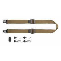 Cinghia Peak Design Slide Lite per fotocamere sportive in alluminio, pelle e nylon marrone - Nuovo
