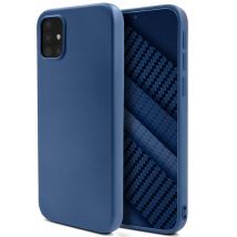 Moozy Lifestyle. Coque conçue pour Samsung A51, bleu nuit – Coque en silicone liquide avec finition mate et doublure en microfibre douce.
