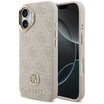 Étui Guess 4G Strass Logo MagSafe pour iPhone 17 rose