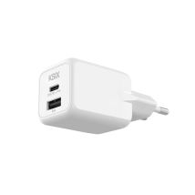 Ksix BCD20GANACB chargeur d'appareils mobiles Casques, Smartphone, Tablette Blanc Secteur Charge rapide Intérieure
