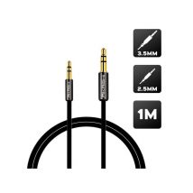 Altadif ALTJACK25BLK cable de audio 1 m 2,5mm 3,5mm Negro - Nuevo