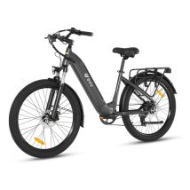 Bicicleta eléctrica DYU C1 para adultos, bicicleta urbana todoterreno de 26 con motor de 350 W, batería de 36 V y 10 Ah - Nuevo
