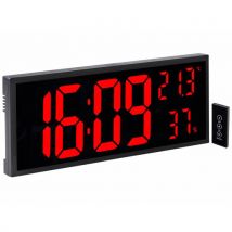 Horloge digitale LED ROUGE en format XXL