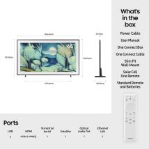 Samsung 2025 65 The Frame Art Mode QLED 4K HDR Smart TV 165,1 cm (65 ) 4K Ultra HD Wifi Noir