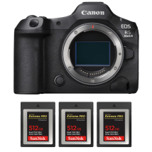 Fotocamera mirrorless Canon EOS R5 Mark II + 3 SanDisk 512GB Extreme PRO UHS-II + Ebook 20 consigli per foto che colpiscono - Nuovo