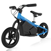 EVERCROSS TECH EV06M Moto Électrique Enfants 3-6 ans, 4Ah 100W 15KM/H 2 Modes de Vitesse, Pneu 12 , Cadeau Bleu