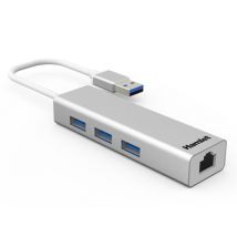 Hamlet XHUB330LAN base para portátil y replicador de puertos USB 3.2 Gen 1 (3.1 Gen 1) Type-A Plata - Nuevo