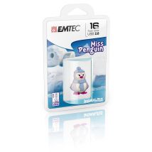 Emtec Miss Penguin lettore USB flash 16 GB USB Type-A 2.0 Blu, Viola, Bianco - Nuovo