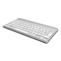 R-Go Tools Clavier ergonomique R-Go Compact Break, clavier compact avec logiciel de pause,QWERTY (ES), Bluetooth, blanc
