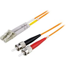 Deltaco LCST-1M câble InfiniBand et à fibres optiques 2x LC 2x ST Jaune