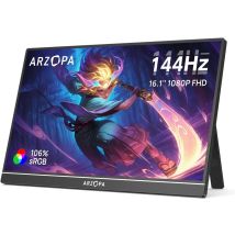 ARZOPA Z1FC-MONITOR Portatile, 16,1 , Full-HD, 1920 x 1080, 144Hz USB-C tempo di risposta 1 ms — Nero - Nuovo