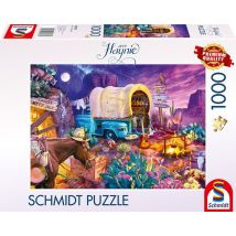 Puzzle 1000 piezas Schmidt Spiele SCHM58576 - Escena de camping del Far West romántica, Ilustrado por Jeff Haynie - Multicolor - Nuevo