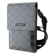 Sacoche bandoulière Modèle Saffiano KL Gris