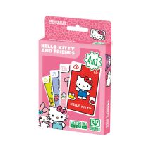 Juego de cartas 7 familias CARTAMUNDI Hello Kitty 4-en-1 Rosa - Nuevo