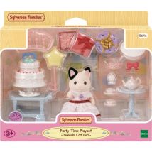 Fiesta de cumpleaños para niña con gato bicolor y accesorios Sylvanian Families - Nuevo