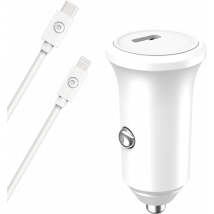 Caricatore da auto USB C Cavo USB C/Lightning Power Delivery da 30 W - Nuovo