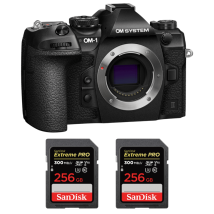 Fotocamera mirrorless OM System OM-1 Mark II + 2 SanDisk 256GB Extreme PRO UHS-II + Ebook 20 consigli per foto che colpiscono - Nuovo
