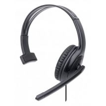 Manhattan 180504 écouteur/casque Avec fil Arceau Bureau/Centre d'appels USB Type-A Noir