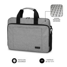 SUBBLIM SUB-LB-4APLB01 sacoche d'ordinateurs portables 35,6 cm (14 ) Sac Toploader Gris