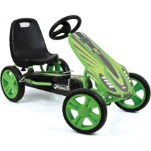 Go-Kart à Pédales Speedster Vert pour Enfants de 4 à 8 Ans