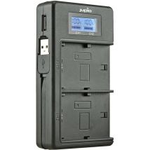 JUPIO Chargeur double compatible avec SONY NP-FH50/70/100 NP-FV50/70/100
