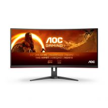 AOC G2 CU34G2XE/BK Display LED 86,4 cm (34 ) 3440 x 1440 pixel Wide Quad HD LCD Nero, Rosso - Nuovo