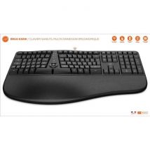 Tastiera wireless - Ergonomica - K30W - AZERTY - Multi-connessione - Nero - Nuovo
