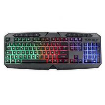 LIVOO TEA283 Clavier gamer filaire USB - AZERTY - Rétro-éclairage LED RGB - Touches multimedia