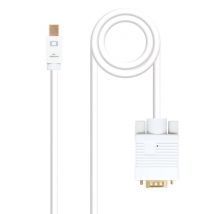 Nanocable 10.15.4102 câble vidéo et adaptateur 2 m Mini DisplayPort VGA (D-Sub) Blanc