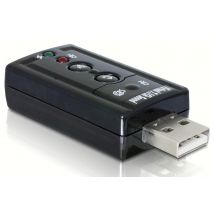 DeLOCK 61645 cambiador de género para cable USB 2.0 2x 3,5 Negro - Nuevo