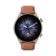 Amazfit GTR 3 Pro 3,68 cm (1.45 ) AMOLED 46 mm Numérique 480 x 480 pixels Écran tactile Marron Wifi GPS (satellite)