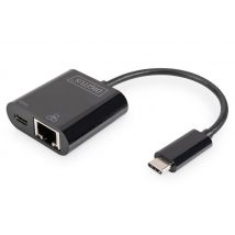 Digitus Adaptateur Ethernet Gigabit USB Type-C avec prise en charge de Power Delivery