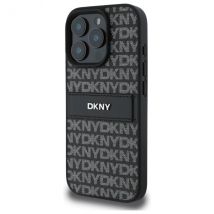 Funda DKNY para iPhone 16 Pro Max 6.9 negra rígida Texture Pattern Tonal Stripe - Nuevo
