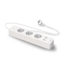 Smart Strip Tp-Link Tapo P300 Multiprise Wifi 3 Prises Schuko 10A +Usb/Usb-C Blanc
