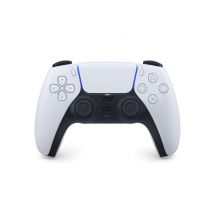 Manette sans fil Sony DualSense PS5/PC retour haptique gâchettes adaptatives Blanc et noir