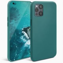 Moozy Minimalist Series Coque en Silicone pour Oppo Find X3 Pro, Bleu Gris - Finition Mate, Housse de Protection légère en TPU Souple et Mince avec 