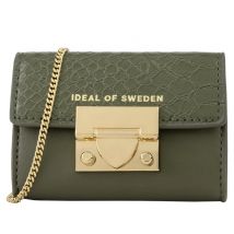 Portefeuille Modèle Liv Padlock au Motif Serpent avec Chaîne Amovible de 105 cm Vert