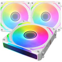Set di 3 ventole per case Starlink Ultra RGB di Xigmatek (bianco) - Nuovo