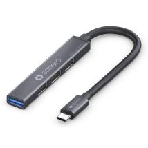 sonero S-UH110-001 hub & concentrateur USB 3.2 Gen 1 (3.1 Gen 1) Type-C 5000 Mbit/s Noir, Gris